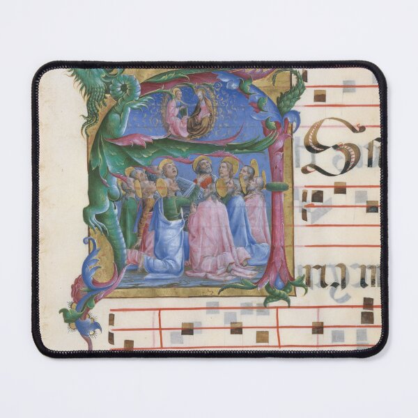 Item preview, Medieval Illuminated Manuscript - Gothic Dragon & Music Notation designed and sold by Maxi-Decor.