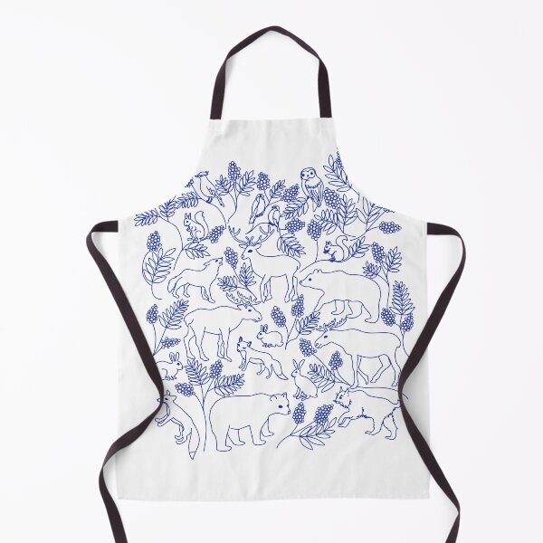 Item preview, nordic forest in blue designed and sold by anneamanda.