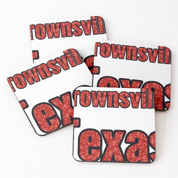 Item preview, Brownsville Texas City Name With Red Rhinestone designed and sold by TheIconSmith.