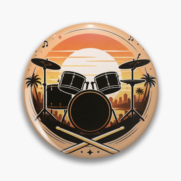 Item preview, Minimalist Drum Kit Sunset – Aesthetic Music Design designed and sold by Sn1ver.