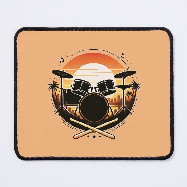 Item preview, Minimalist Drum Kit Sunset – Aesthetic Music Design designed and sold by Sn1ver.
