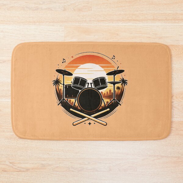 Item preview, Minimalist Drum Kit Sunset – Aesthetic Music Design designed and sold by Sn1ver.