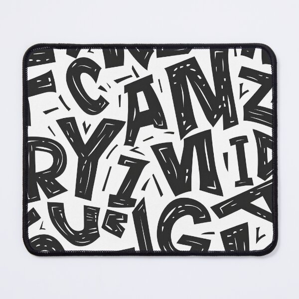Item preview, Playful Hand-Drawn Alphabet Pattern – Bold Typography Doodle Seamless Design designed and sold by Windy-market.