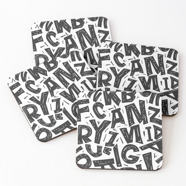 Item preview, Playful Hand-Drawn Alphabet Pattern – Bold Typography Doodle Seamless Design designed and sold by Windy-market.