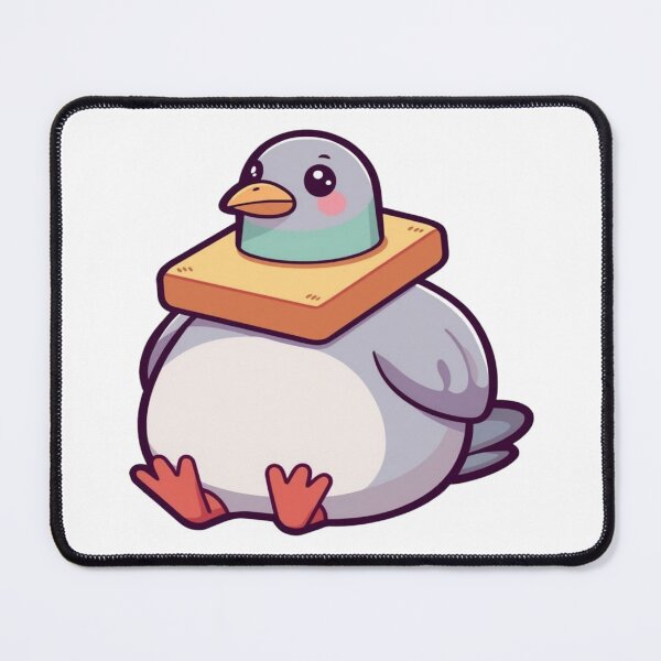 Item preview, Funny Chubby Pigeon Wearing Bread Toast Art designed and sold by CeliaZnx.