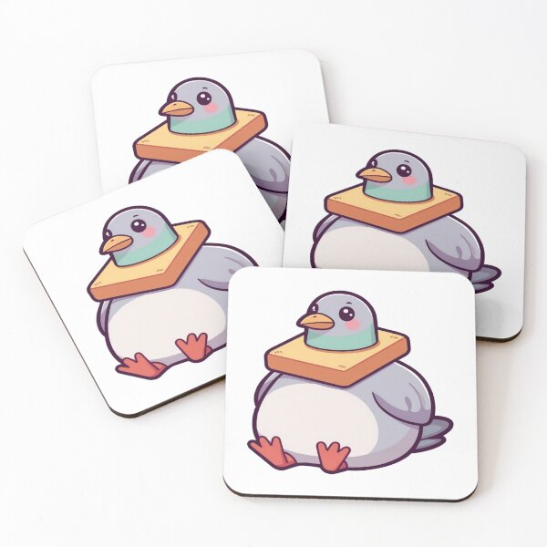 Item preview, Funny Chubby Pigeon Wearing Bread Toast Art designed and sold by CeliaZnx.