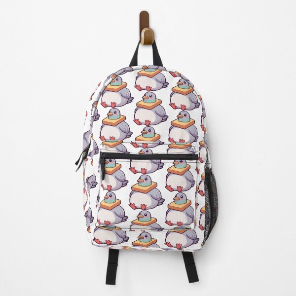 Item preview, Funny Chubby Pigeon Wearing Bread Toast Art designed and sold by CeliaZnx.