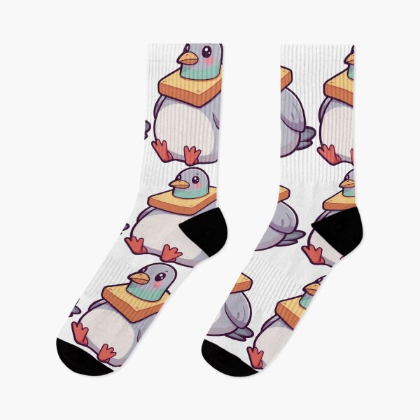 Item preview, Funny Chubby Pigeon Wearing Bread Toast Art designed and sold by CeliaZnx.