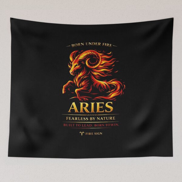 Item preview, Aries Fire Sign Born Under Fire designed and sold by 97Ts.