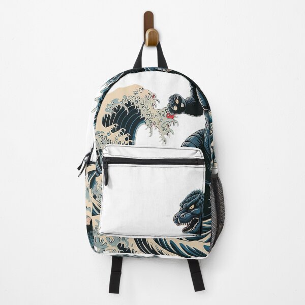 Item preview, Japanese Kaiju Monster Waves Ukiyo designed and sold by TheRetroStyle.