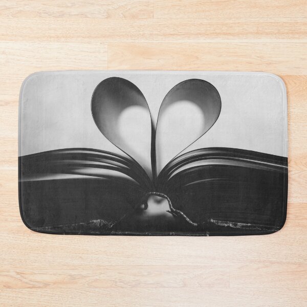 Item preview, Bookends, heart hands book pages magical romantic black and white vintage photograph poster art print designed and sold by Astrid Arkhangelsky.