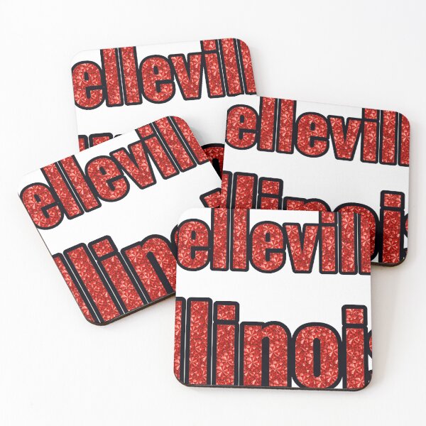 Item preview, Belleville Illinois City Name With Red Rhinestone designed and sold by TheIconSmith.