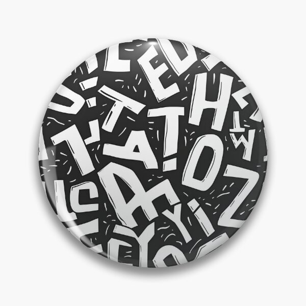 Item preview, Bold White Alphabet Doodle Pattern – Hand-Drawn Typography on Black Seamless Design designed and sold by Windy-market.