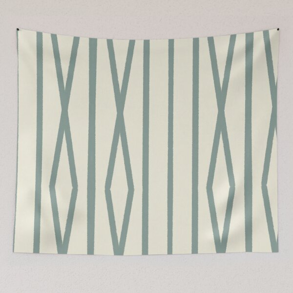 Item preview, Bohemian classic blue stripes on a cream background  designed and sold by Yana Mustafina | Boho Soulful Designs.