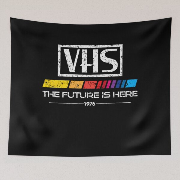 Item preview,  The Future Is Here Distressedd Vhss Logo Graphic designed and sold by talhamughal.