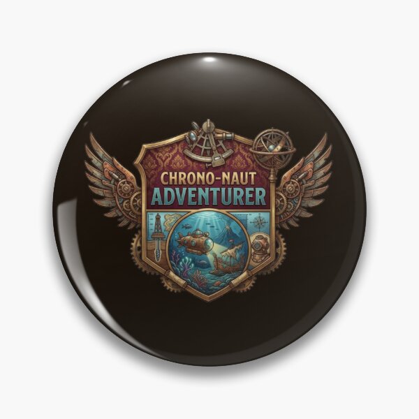 Item preview, Chrono-Naut Adventurer – Steampunk Exploration Emblem Design designed and sold by Dogandesighn.