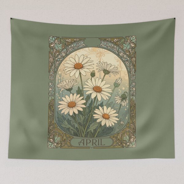 Item preview, Decorative Daisy Bloom Art Nouveau Botanical designed and sold by taiche.