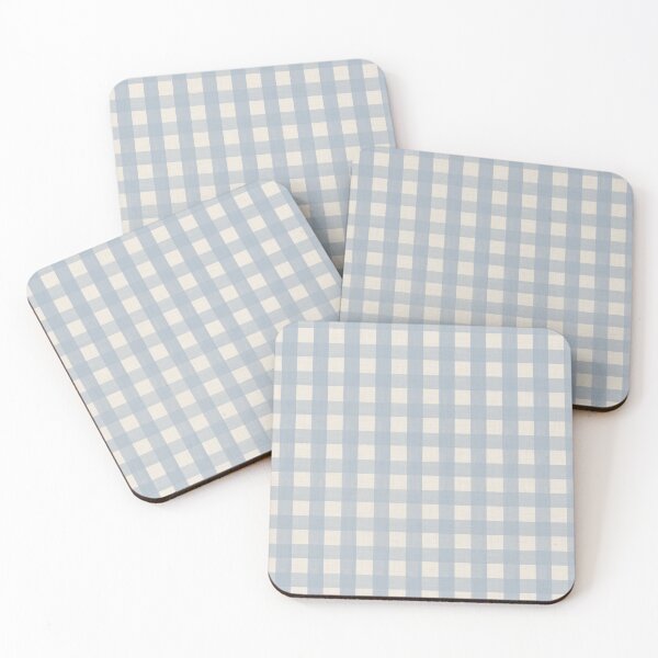 Item preview, Pastel blue gingham plaid - Cottagecore check pattern designed and sold by Illustrated by Nat.