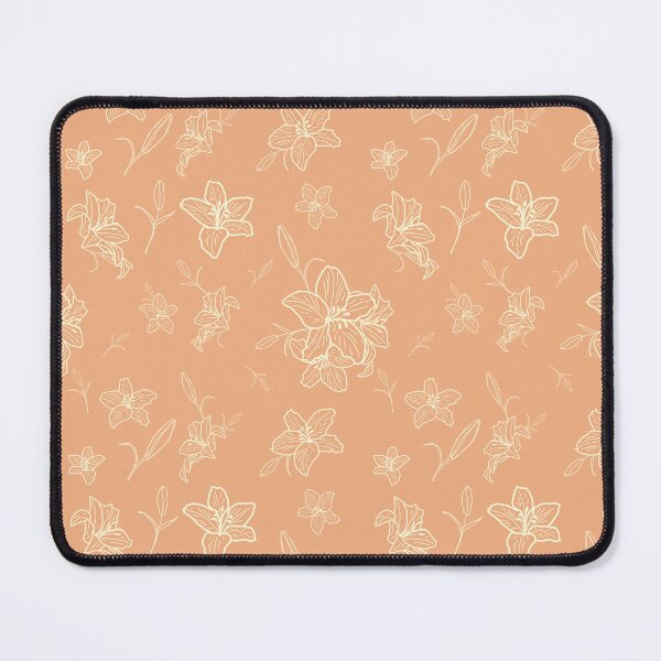 Item preview, Boho peachy and creamy pastel Floral Line Pattern designed and sold by Yana Mustafina | Boho Soulful Designs.