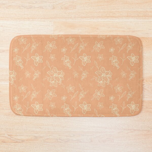 Item preview, Boho peachy and creamy pastel Floral Line Pattern designed and sold by Yana Mustafina | Boho Soulful Designs.
