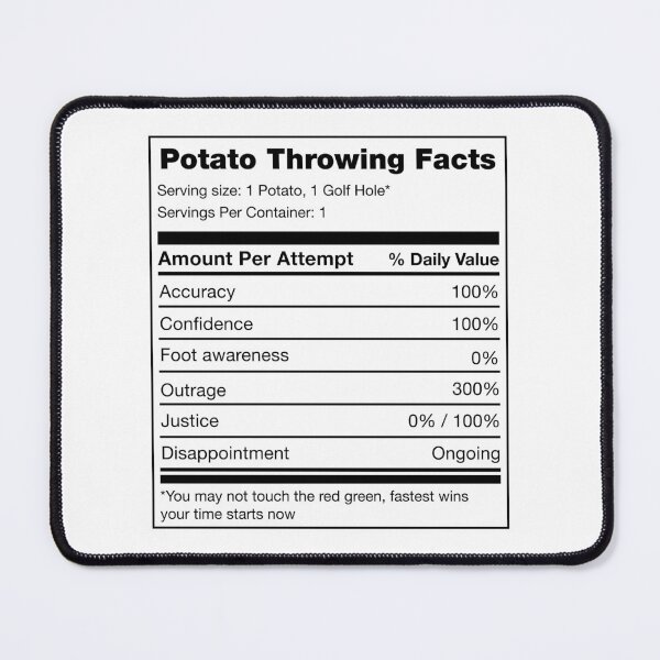 Item preview, Potato Throw Facts designed and sold by eldram.