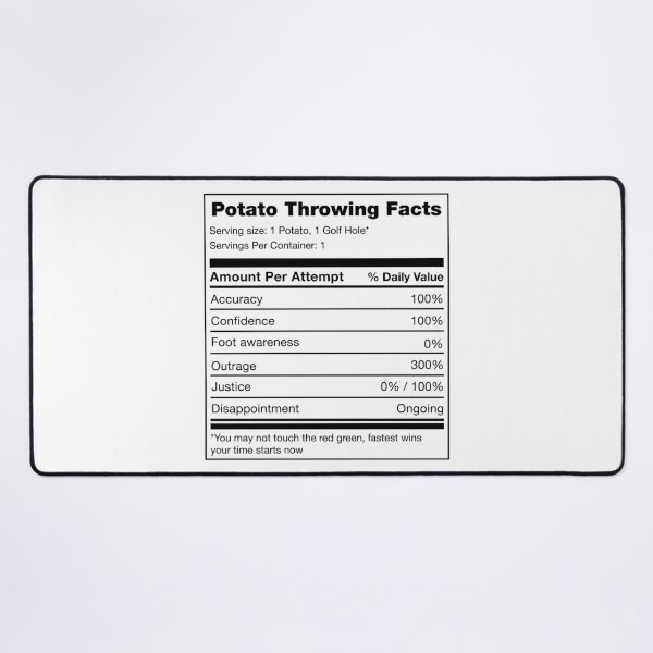 Item preview, Potato Throw Facts designed and sold by eldram.