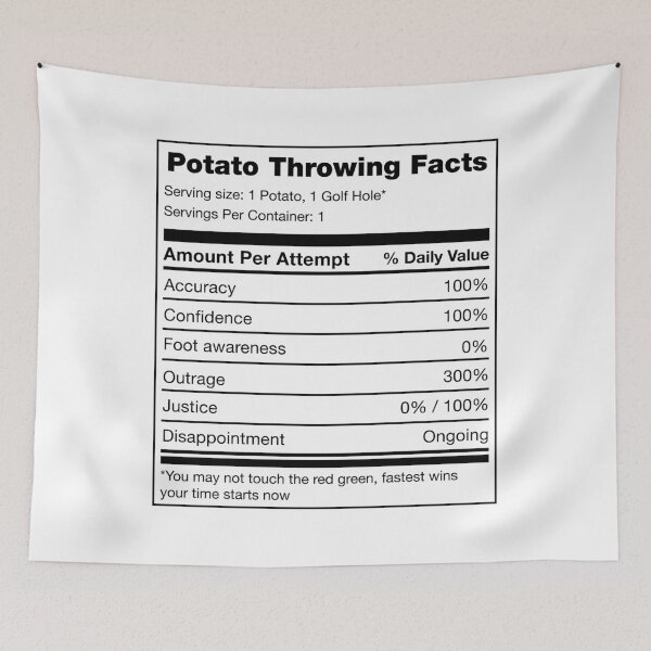 Item preview, Potato Throw Facts designed and sold by eldram.