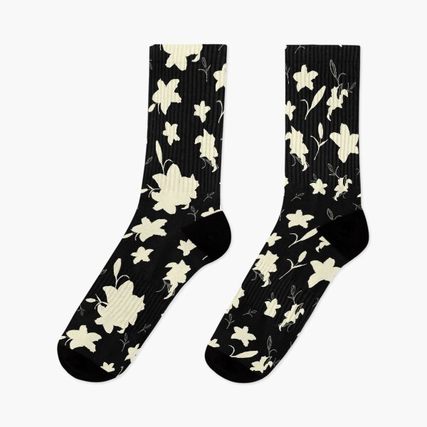 Item preview, Bohemian Black and creamy Floral Line Art Pattern designed and sold by Yana Mustafina | Boho Soulful Designs.