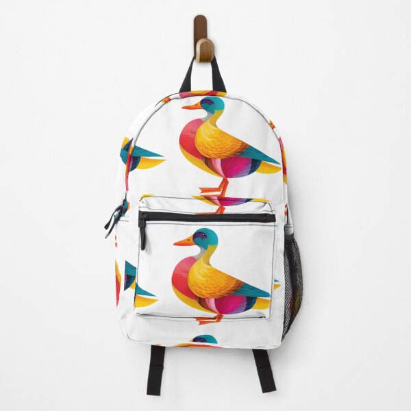 Item preview, Geometric Colorful Duck - Bold Modern Folk Bird Art Print designed and sold by DesignArtist.ia.