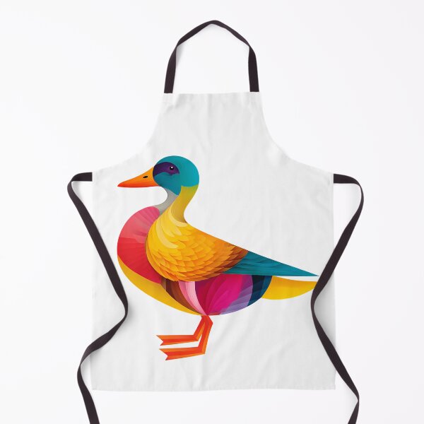 Item preview, Geometric Colorful Duck - Bold Modern Folk Bird Art Print designed and sold by DesignArtist.ia.
