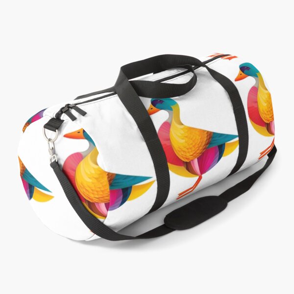Item preview, Geometric Colorful Duck - Bold Modern Folk Bird Art Print designed and sold by DesignArtist.ia.
