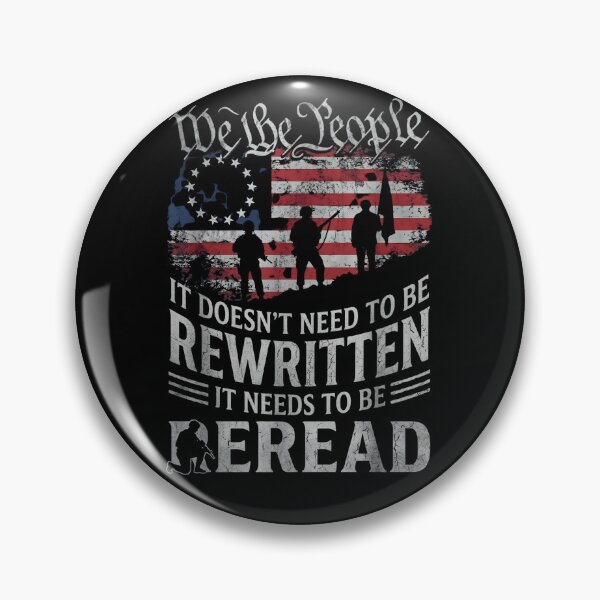Item preview, US Flag Constitution of The USA Needs to Be Reread designed and sold by THREE LITTLE BEANS.