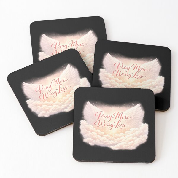 Item preview, Pray More Worry Less - Aesthetic Christian Design, Inspirational Faith Quote, Religious Gift designed and sold by MKreative Studio.