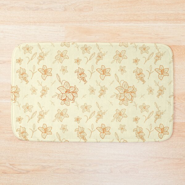 Item preview, Bohemian peachy and creamy pastel Floral Line Pattern designed and sold by Yana Mustafina | Boho Soulful Designs.