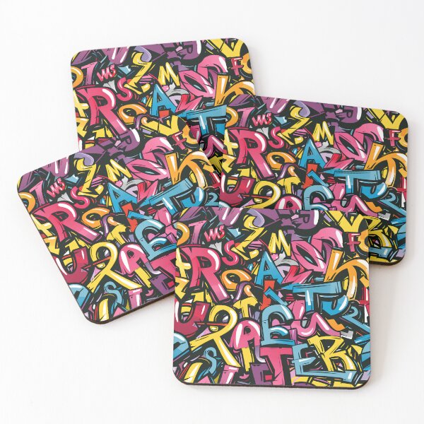 Item preview, Colorful Graffiti Alphabet Pattern – Urban Street Art Typography Seamless Design designed and sold by Windy-market.