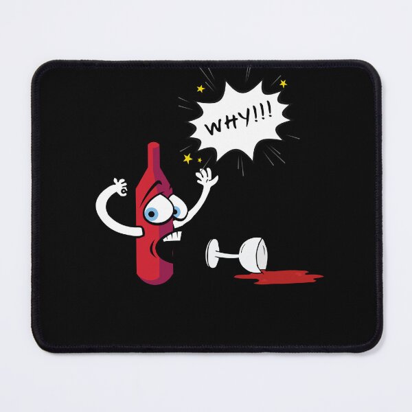 Item preview, Fun cartoon wine bottle and glass design designed and sold by FunTee's.