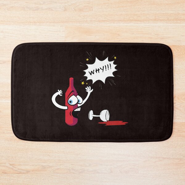 Item preview, Fun cartoon wine bottle and glass design designed and sold by ToddsTees1.