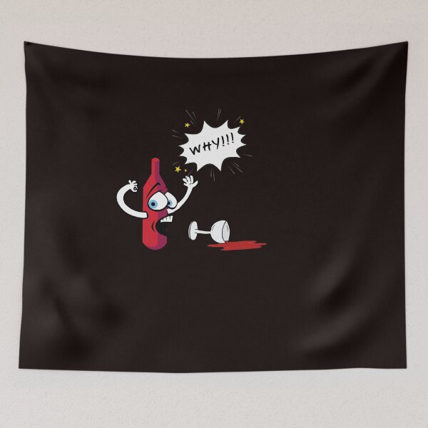 Item preview, Fun cartoon wine bottle and glass design designed and sold by ToddsTees1.