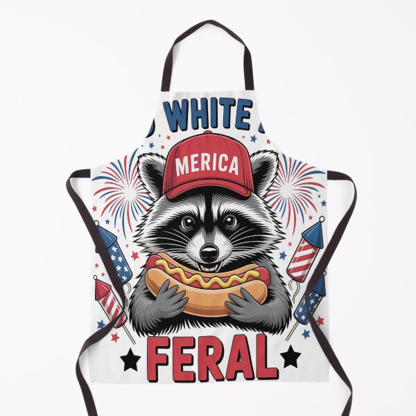 Item preview, Red White and Feral Raccoon USA 4th Of July Boys designed and sold by TheRetroStyle.