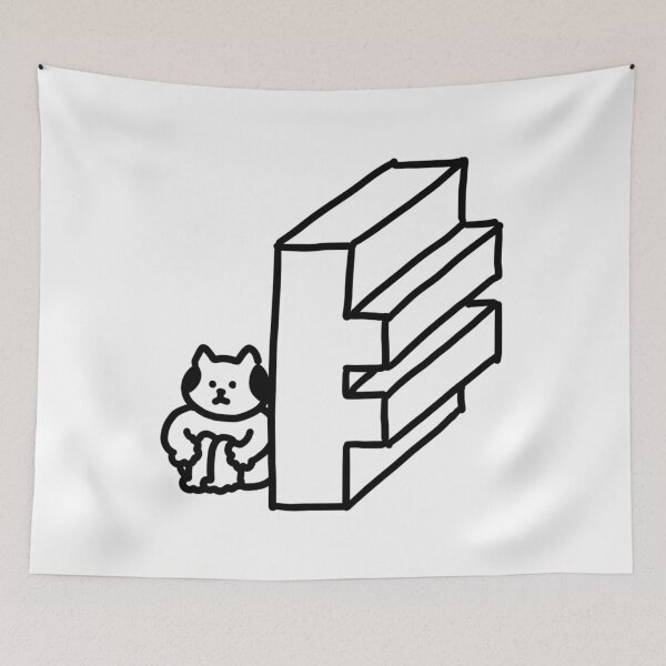 Item preview, a Cat next to ㅑ designed and sold by superbaechoo.