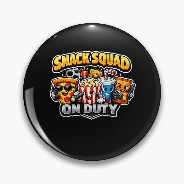 Item preview, SNACK SQUAD – ON DUTY – Funny Sticker & T-Shirt Design designed and sold by Timeless Junction.