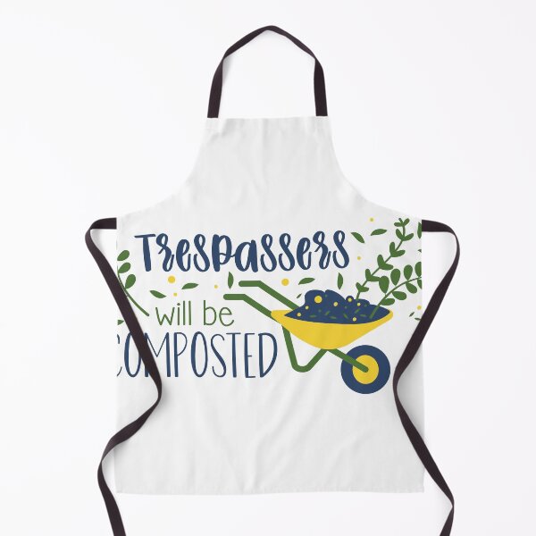 Item preview, Trespassers Will Be Composted – Funny Gardening Warning Sign designed and sold by mcraft studio.