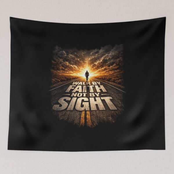 Item preview, Walk By Faith Not By Sight Shirt - Christian Bible Verse, Inspirational Religious Apparel designed and sold by MKreative Studio.