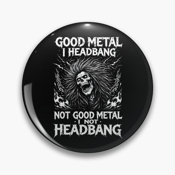 Item preview, Headbanging Skull - Funny Heavy Metal Saying designed and sold by Carl's Clothing.