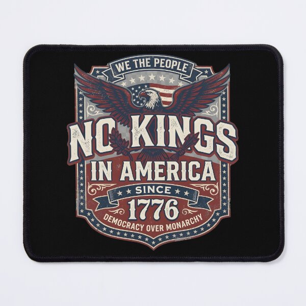 Item preview, No King in America March 28, 2026 | Patriotic Protest designed and sold by THREE LITTLE BEANS.