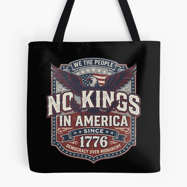 Item preview, No King in America March 28, 2026 | Patriotic Protest  designed and sold by THREE LITTLE BEANS.