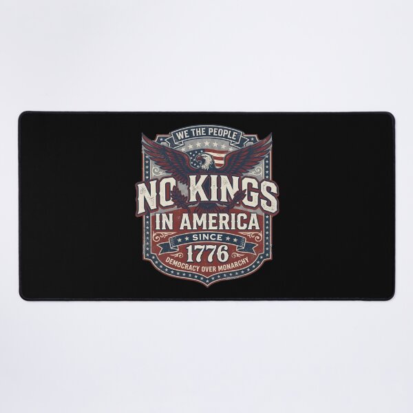 Item preview, No King in America March 28, 2026 | Patriotic Protest designed and sold by THREE LITTLE BEANS.