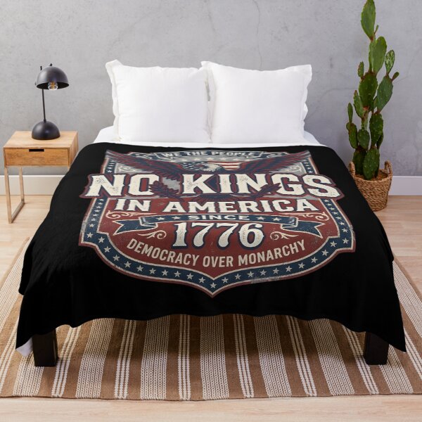 Item preview, No King in America March 28, 2026 | Patriotic Protest  designed and sold by THREE LITTLE BEANS.
