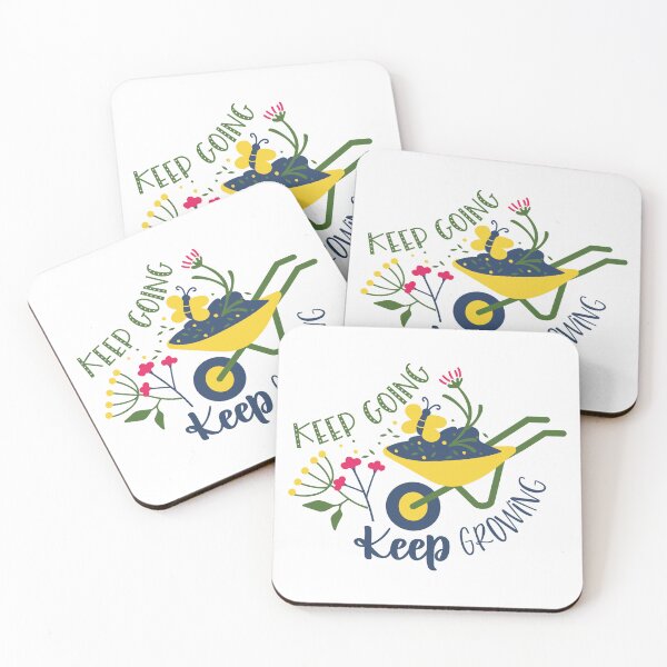 Item preview, Keep Going Keep Growing – Inspirational Plant Quote Design designed and sold by mcraft studio.