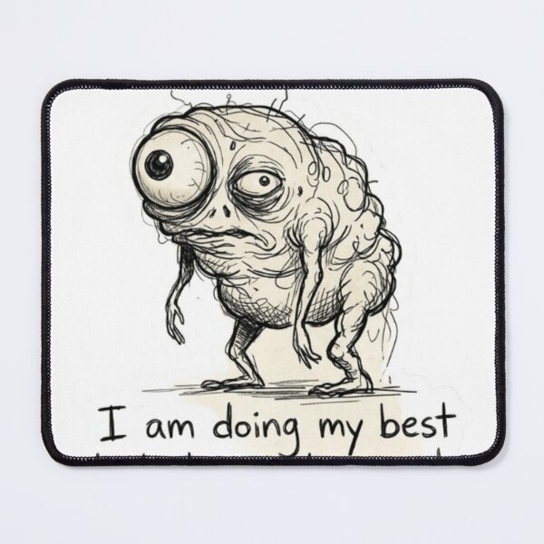 Item preview, Doing My Best But It’s Not Enough Meme Sticker designed and sold by Imaginarium of Chaos falcon88 .